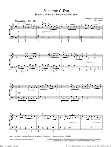 Sonatina in G major, from 2 Sonatinas