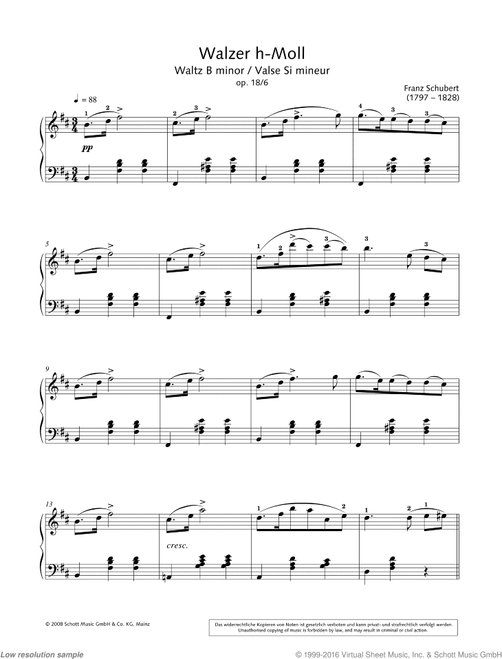 Waltz in B minor, Op.  18 No. 6