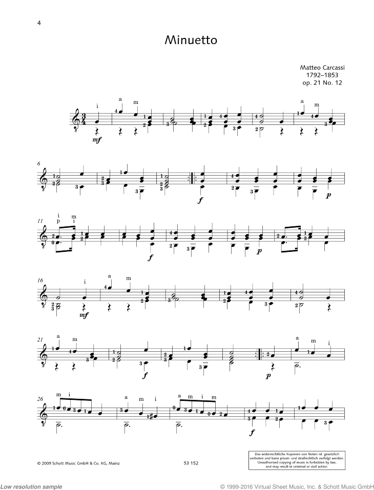 Minuetto, Op. 21 No. 12