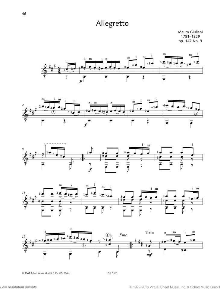 Allegretto, Op. 147 No. 9