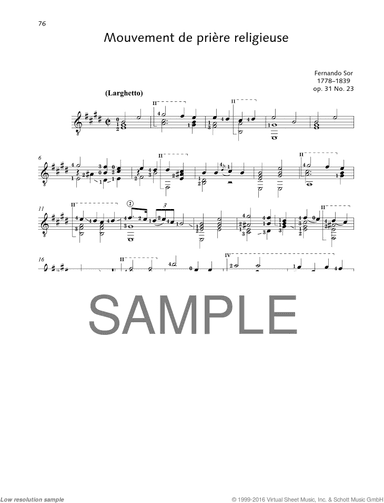 Mouvement de priere religieuse, Op. 31 No. 23