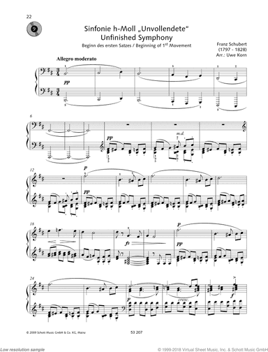 Symphony in B Minor "Unfinished" - Beginning of 1st Movement