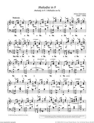 Melody in F, Op.  3 No. 1