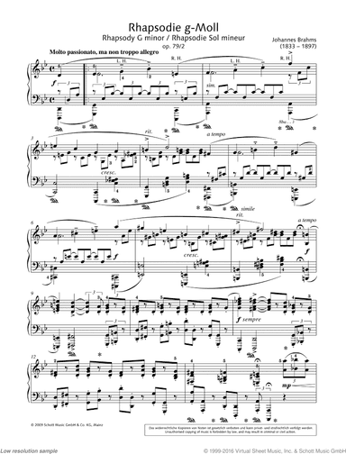 Rhapsody in G minor, Op.  79 No. 2