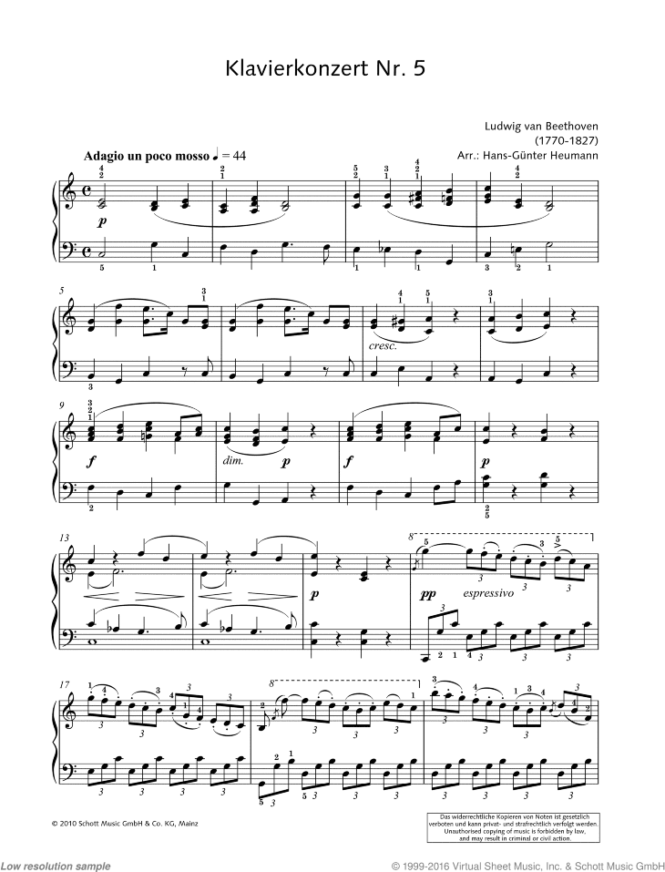 Concerto for Piano and Orchestra No. 5 in E-flat major, Op.  73