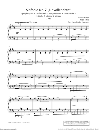Symphony No. 7 "Unfinished" in B minor, D 759