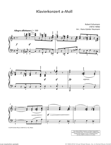 Concerto for Piano and Orchestra in A minor, Op.  54