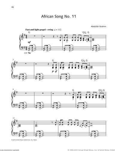 African Song No. 11