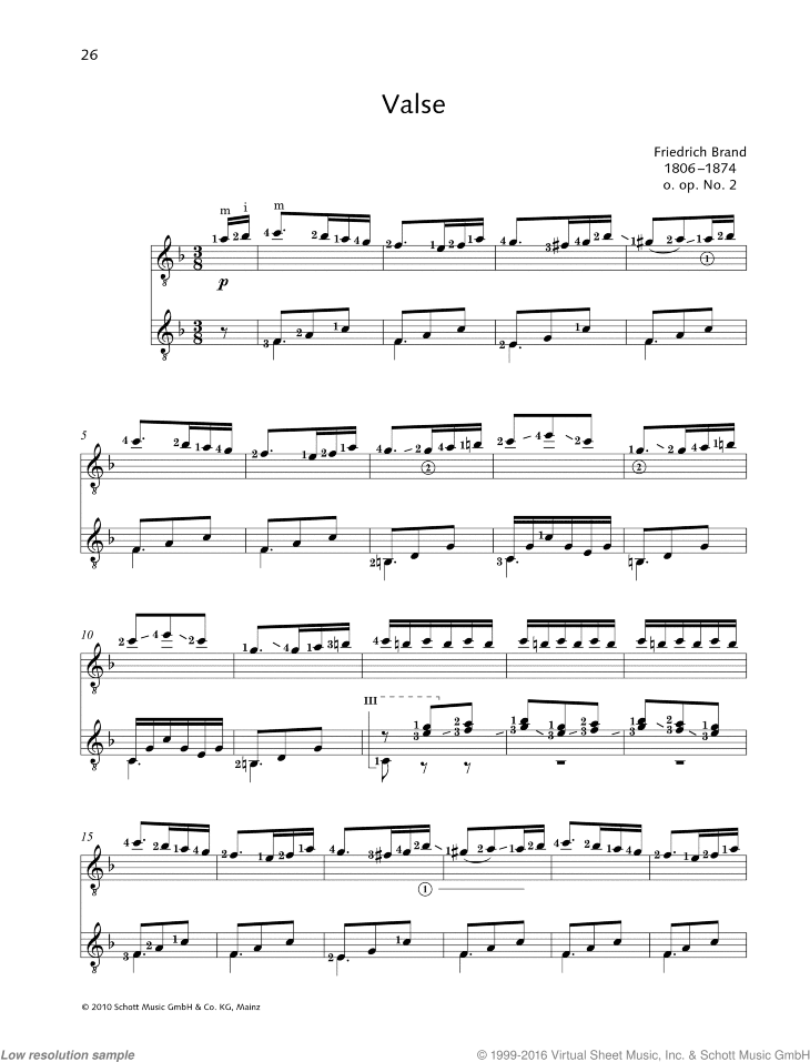 Valse, from XII Valses o. op. 2