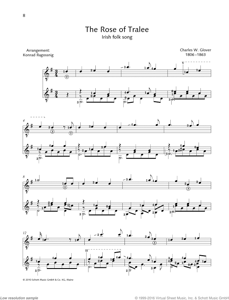 The Rose of Tralee, Irish folk song