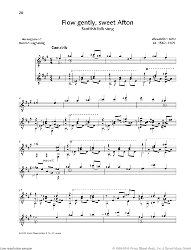 Flow gently, sweet Afton, Scottish folk song