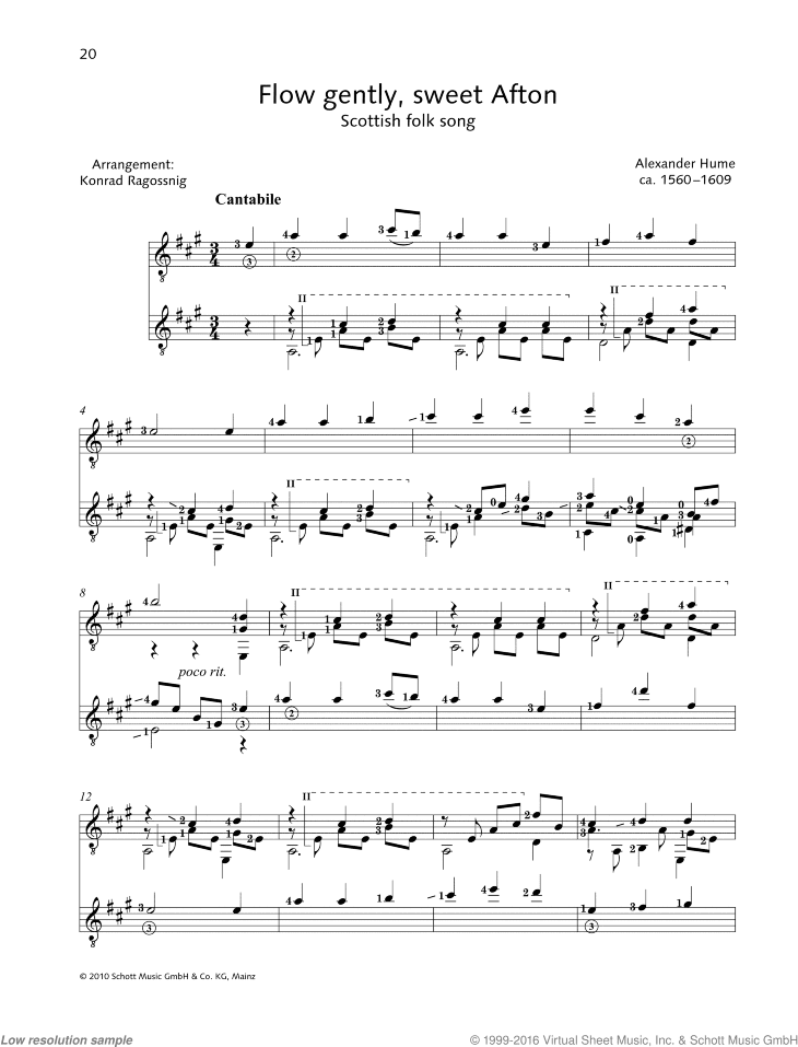 Flow gently, sweet Afton, Scottish folk song
