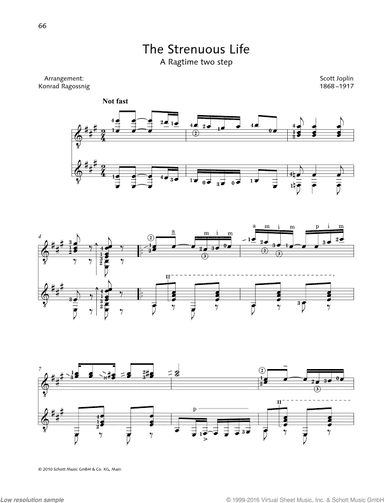 The Strenuous Life, A Ragtime two step
