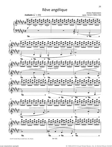 Reve angelique in F-sharp major, Op. 10 No. 22