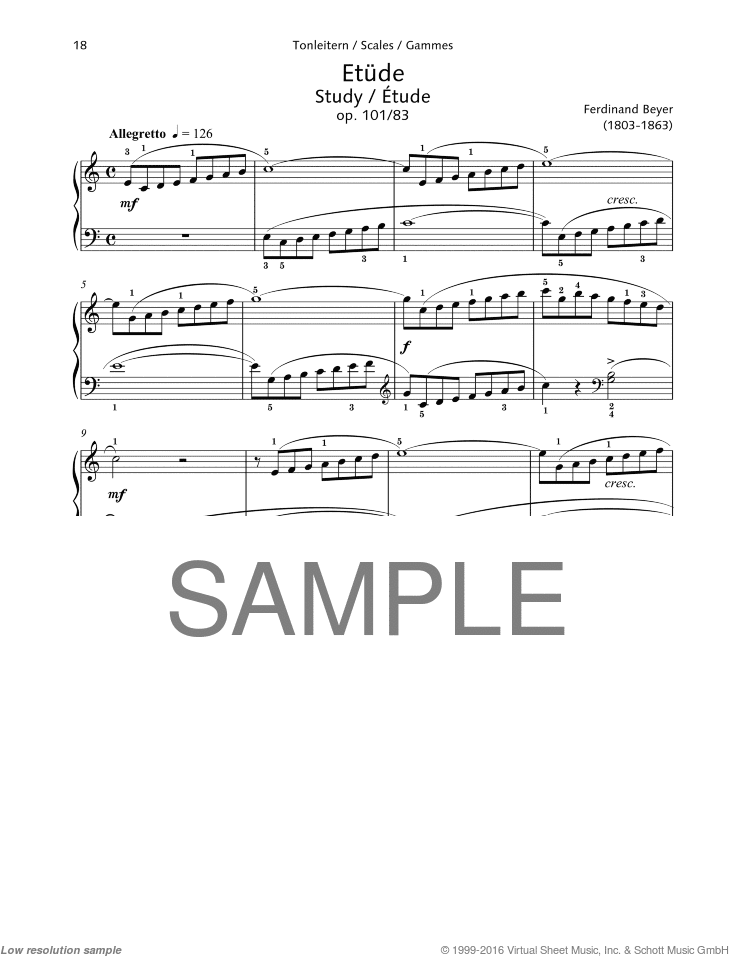 Study, Op. 101 No. 38, Scales