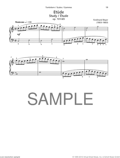 Study, Op. 101 No. 65, Scales