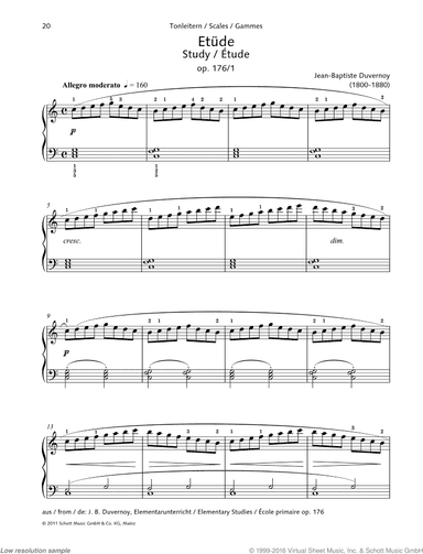 Study, Op. 176 No. 1, Scales