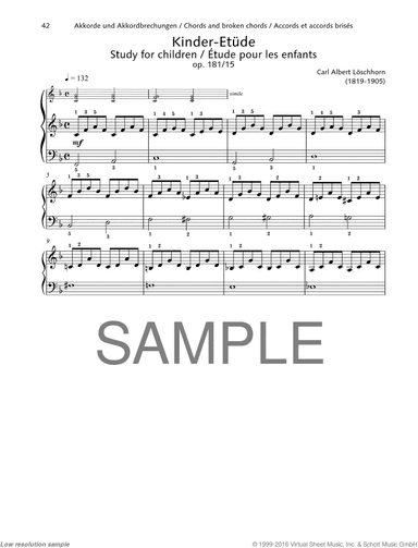 Study for children, Op. 181 No. 15, Chords and broken chords