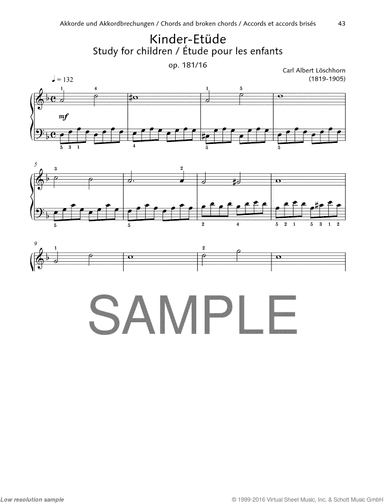 Study for children, Op. 181 No. 16, Chords and broken chords