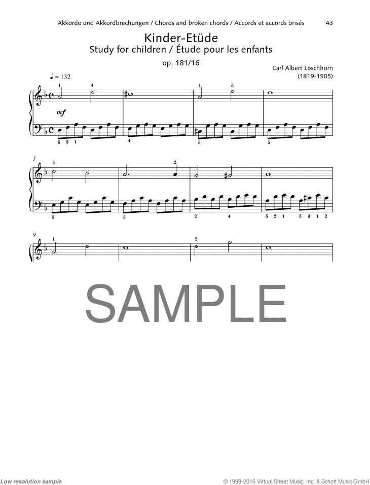 Study for children, Op. 181 No. 16, Chords and broken chords