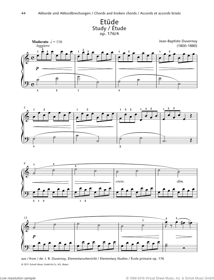 Study, Op. 176 No. 4, Chords and broken chords
