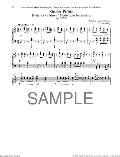 Study for children, Op. 37 No. 35, Chords and broken chords