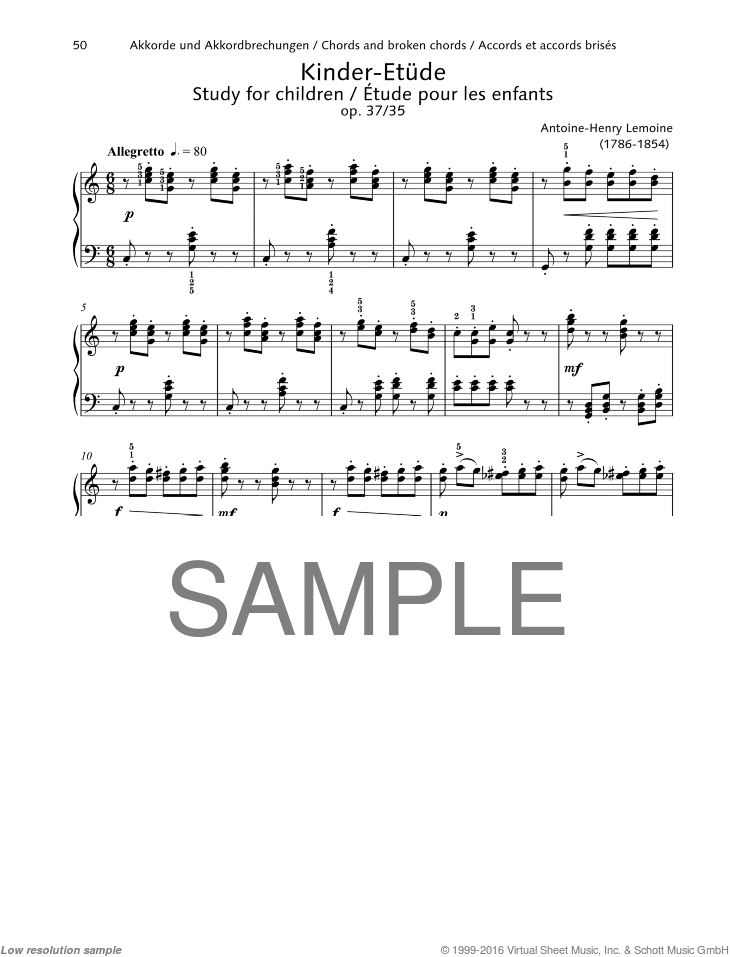 Study for children, Op. 37 No. 35, Chords and broken chords