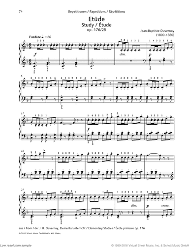 Study, Op. 176 No. 25, Repetitions
