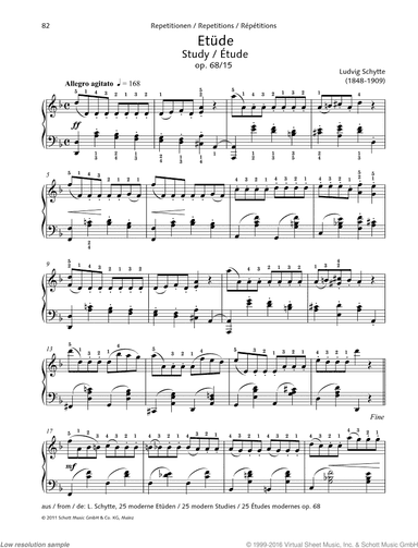 Study, Op. 68 No. 15, Repetitions
