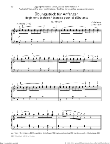 Beginner's Exercise, Op. 481 No. 38
