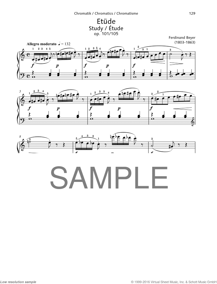 Study, Op. 101 No. 105, Chromatics