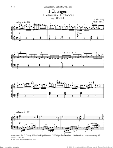 3 Exercises, Op. 821 No. 1-3, Velocity