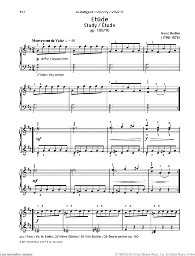 Study, Op. 100 No. 10, Velocity