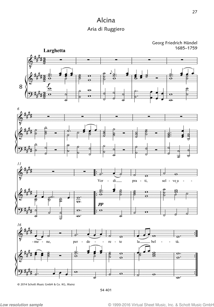 Verdi prati, selve amene