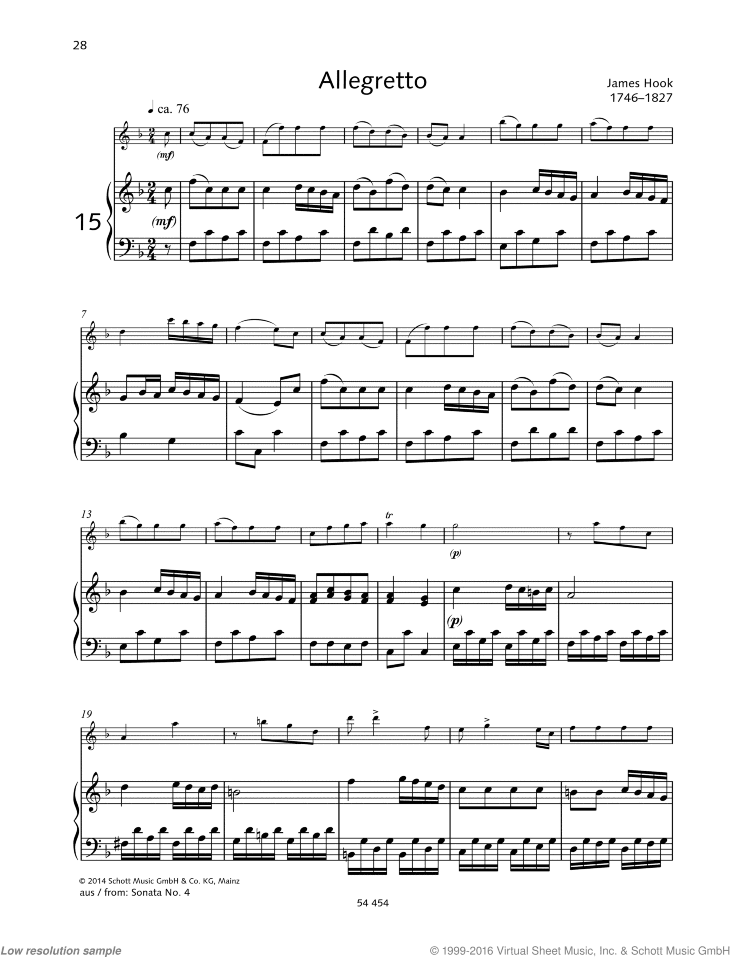 Allegretto, from &quot;Sonata No. 4&quot;