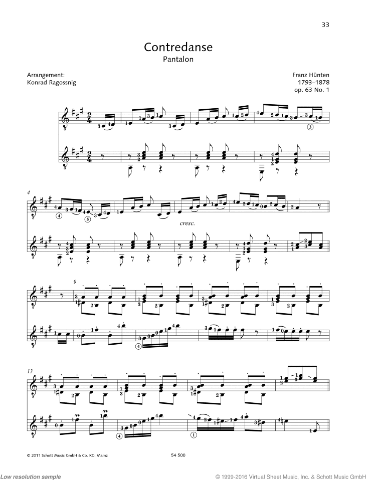 Contredanse, Op. 63 No. 1