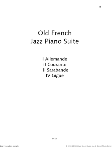Old French Jazz Piano Suite