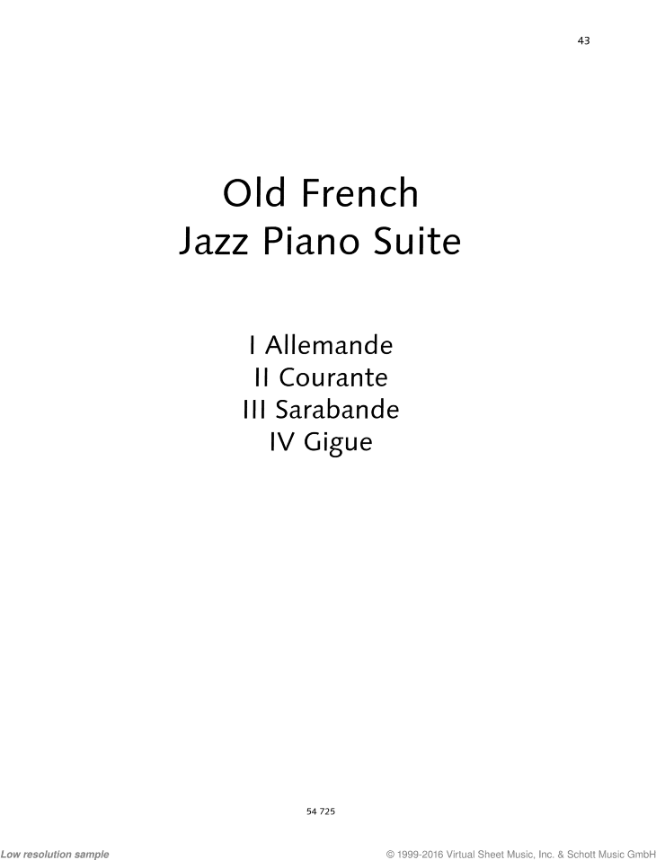 Old French Jazz Piano Suite