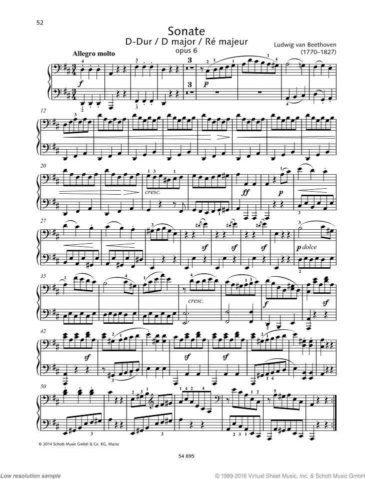 Sonata in D major, Op. 6