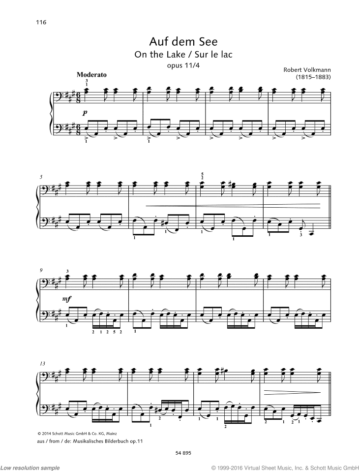 On the Lake, Op. 11 No. 4