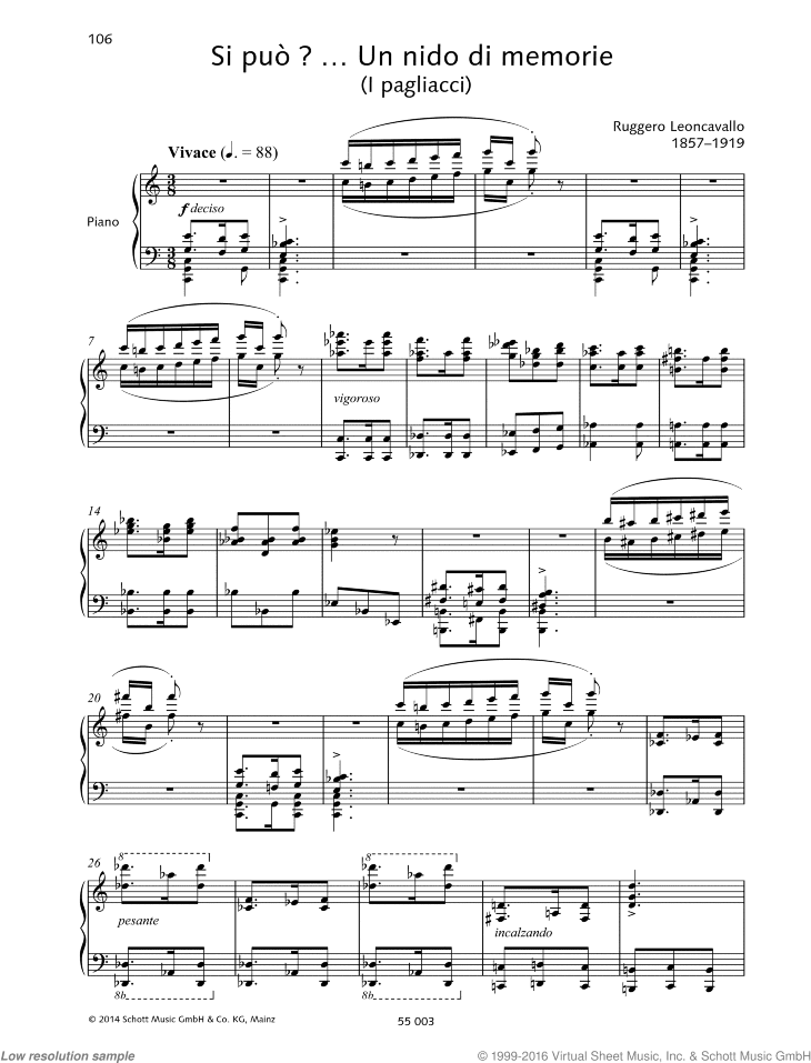 Si puo? ... Un nido di memorie, From &lsquo;I pagliacci&rsquo;