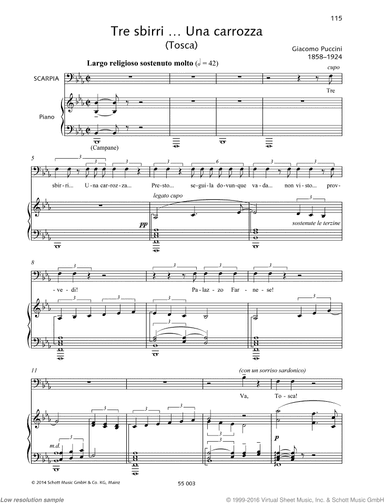 Tre sbirri ... Una carrozz, From &lsquo;Tosca&rsquo;