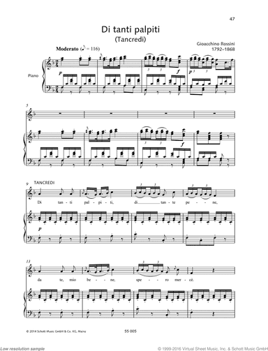 Di tanti palpiti, From &lsquo;Tancredi&rsquo;