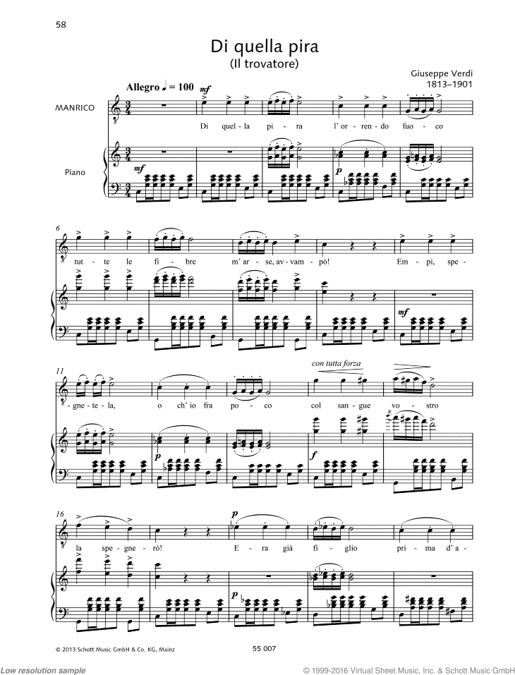 Di quella pira, From &lsquo;Il trovatore&rsquo;