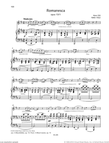 Romanesca, Op. 13 No. 1, from 2 Album Leaves