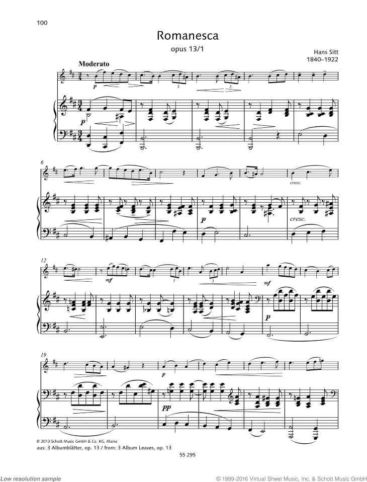 Romanesca, Op. 13 No. 1, from 2 Album Leaves