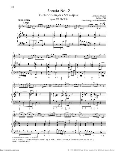 Sonata No. 2 in G major, Op. 2 No. 8 (RV 23)