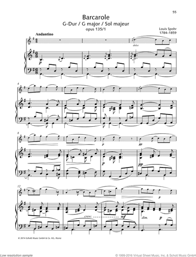 Barcarole in G major, Op. 135 No. 1