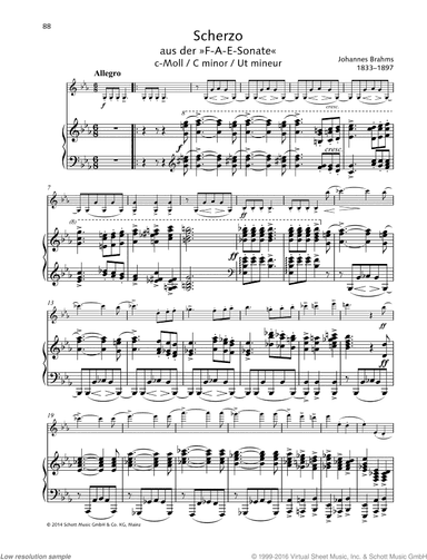 Scherzo, from: F-A-E-Sonate