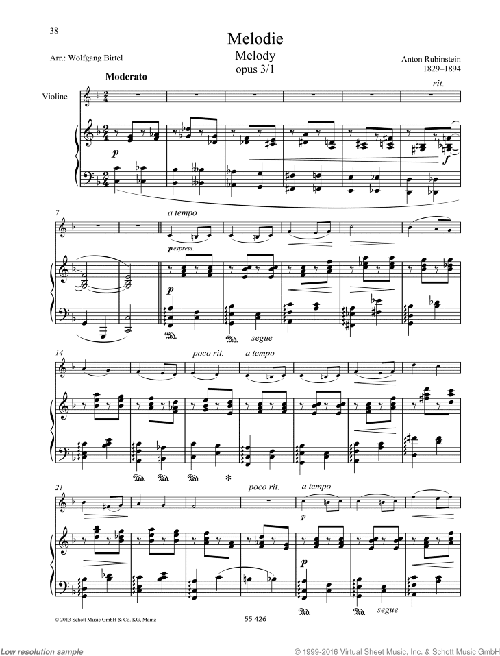 Melody, Op.  3 No. 1